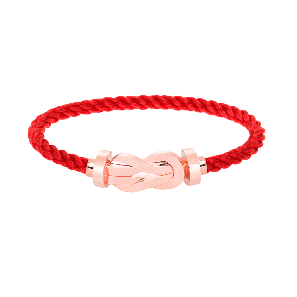 FRED CHANCE LARGE 8 FIGURE BUCKLE NO DIAMOND BRACELET ROSE GOLD