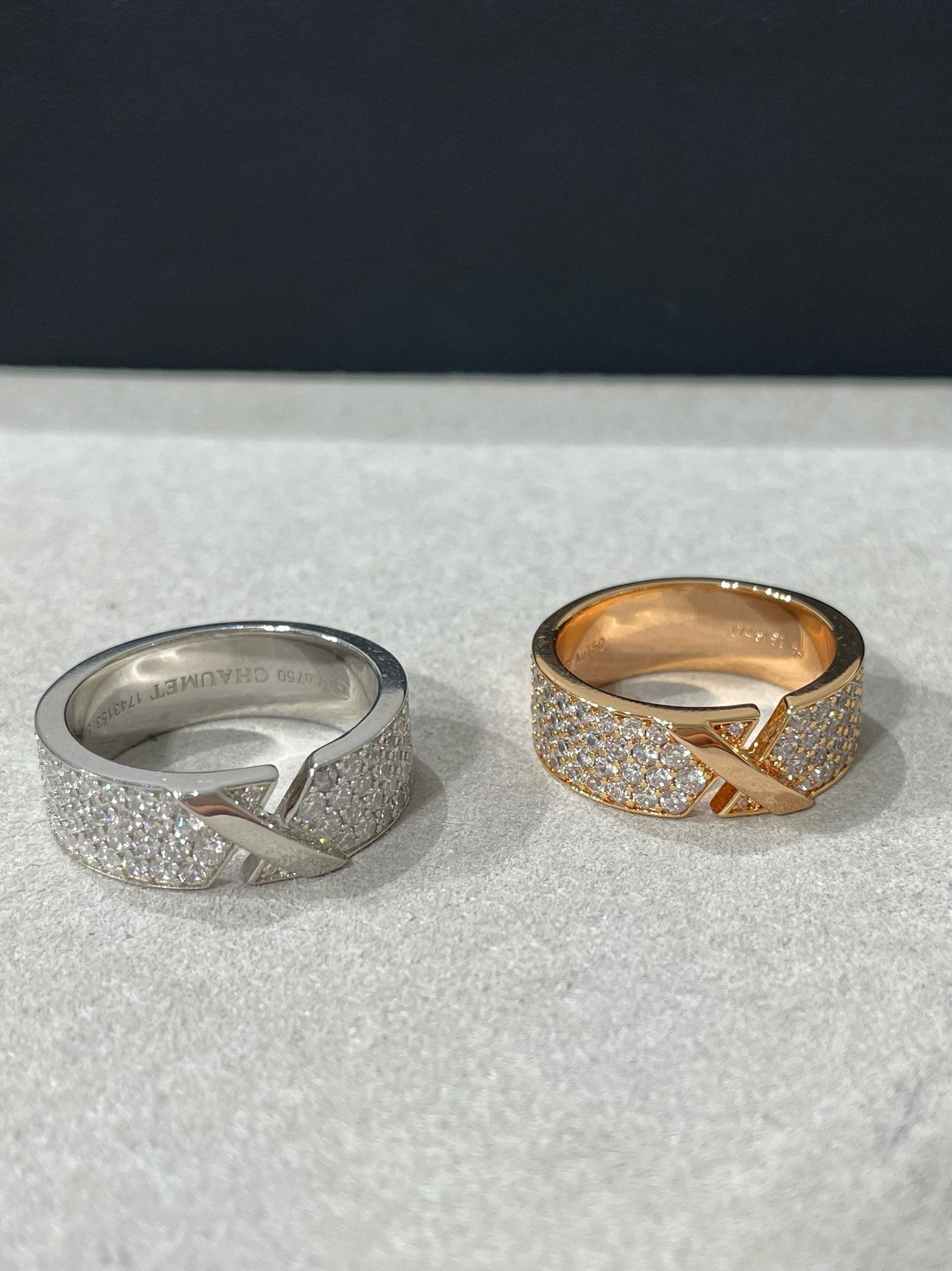 CHAUMET LIENS EVIDENCE DIAMOND PAVED RING