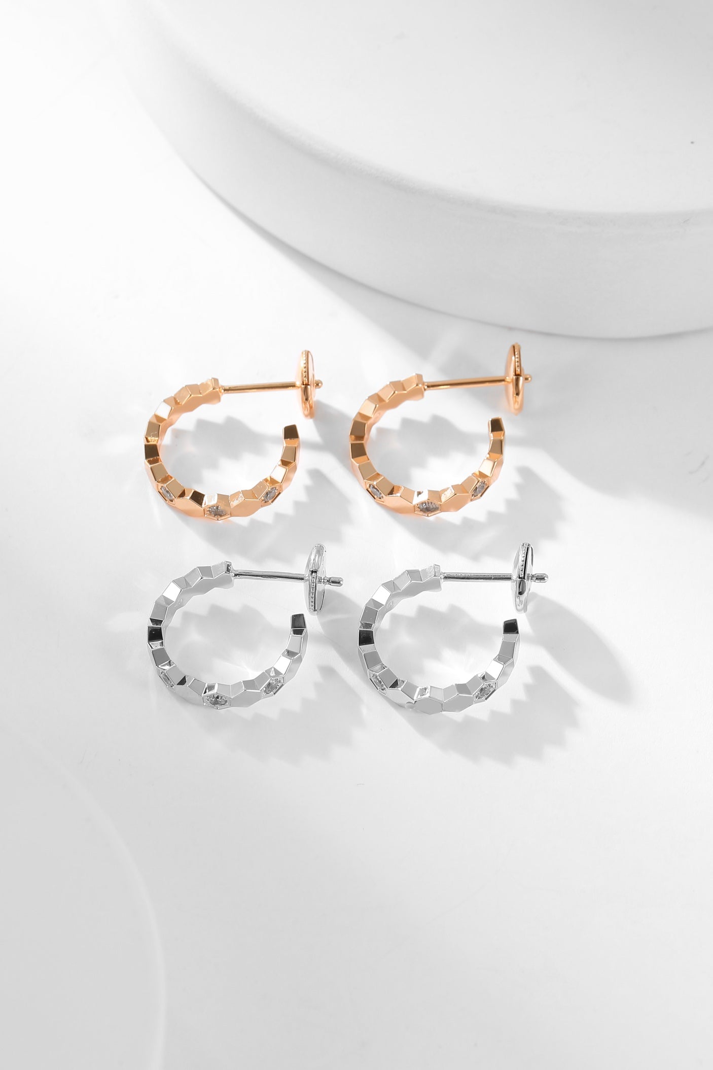 CHAUMET BEE LOVE DIAMOND HOOP EARRINGS