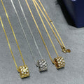 CHAUMET BEE LOVE DIAMOND PAVED 3 ROW NECKLACE