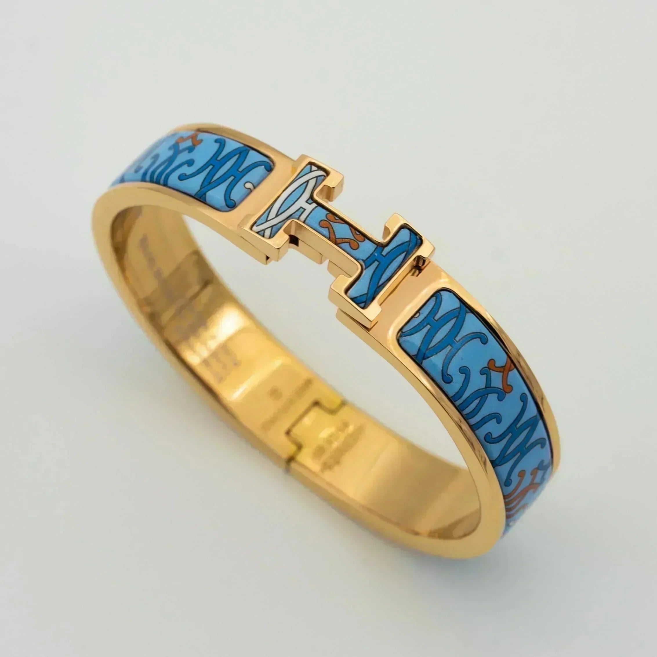 HERMES H BRACELET BLUE MULTICOLOR