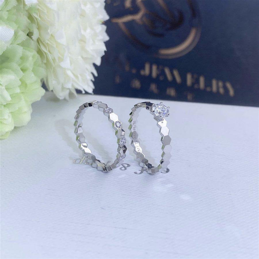 CHAUMET BEE LOVE RING SILVER 1 DIAMOND